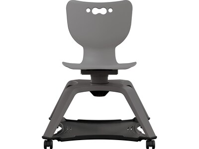 MooreCo Hierarchy Enroll Polypropylene School Chair, Cool Gray (54325-Gray-NA-NN-SC)