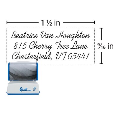 Custom Quill 2000 Plus® HD 20 Pre-inked Stamp, 0.56" x 1.5"