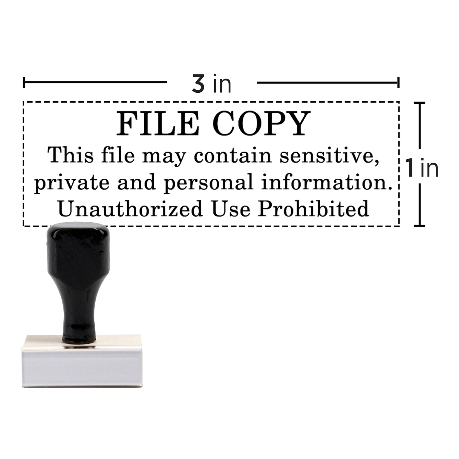 Custom Traditional Rubber Stamp RF71, 1 x 3