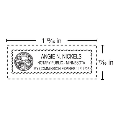 Custom Quill 2000 Plus® Self-Inking Printer P 30 Notary Stamp, 11/16 x 1-13/16”
