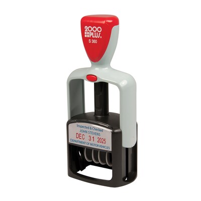 Custom 2000 Plus® Self Inking 360 Heavy Duty Plastic Dater, 1.13 x 1.69