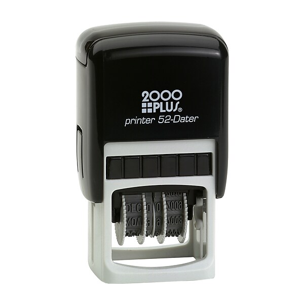 Custom 2000 Plus® Self Inking 52 Economy Plastic Dater, 0.75 x 1.13
