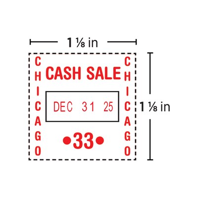 Custom 2000 Plus® PrintPro™ Self Inking Economy Dater Q30D, 1-1/8 x 1-1/8