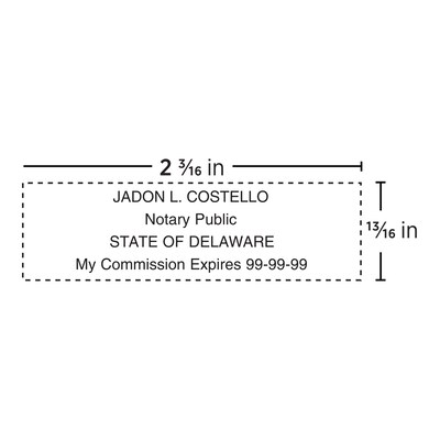 Custom 2000 Plus® PrintPro™ 40 Self-Inking Notary Stamp, 13/16 x 2-3/16