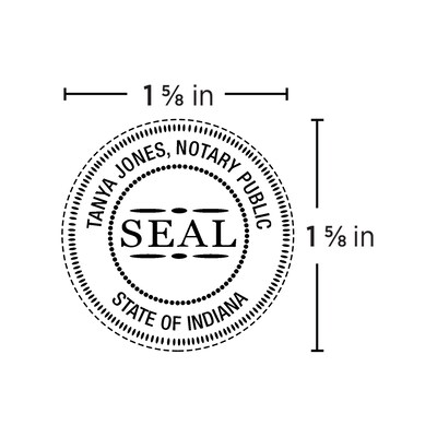 Custom 2000 Plus® PrintPro™ R40 Self-Inking Round Notary Stamp, 1-9/16” diameter