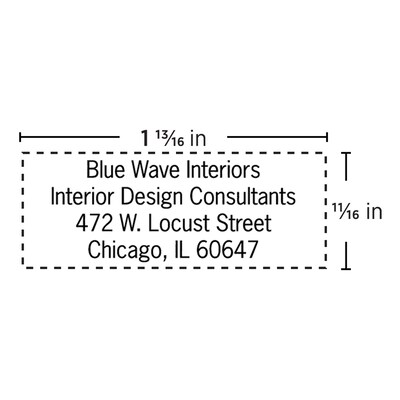 Custom 2000 Plus® PrintPro™ 30 Self-Inking Stamp, 11/16" x 1-13/16"