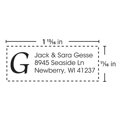 Custom 2000 Plus® PrintPro™ 30 Self-Inking Monogram Stamp, 11/16 x 1-13/16