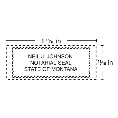 Custom 2000 Plus® PrintPro™ 30 Self-Inking Notary Stamp, 11/16 x 1-13/16