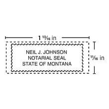 Custom 2000 Plus® PrintPro™ 30 Self-Inking Notary Stamp, 11/16 x 1-13/16