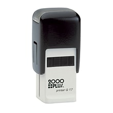 Custom 2000 Plus® Self-Inking Printer Q17 Square Stamp, 0.56 x 0.56