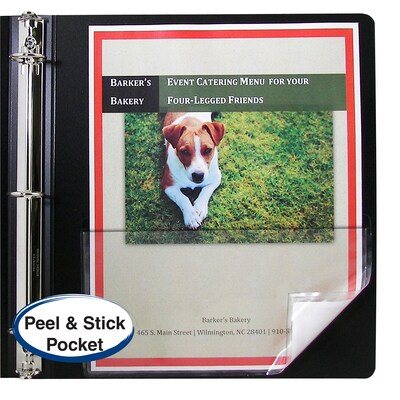 Peel & Stick Add-On Filing Pockets, 8-3/4 x 5-1/8, 10/Pack