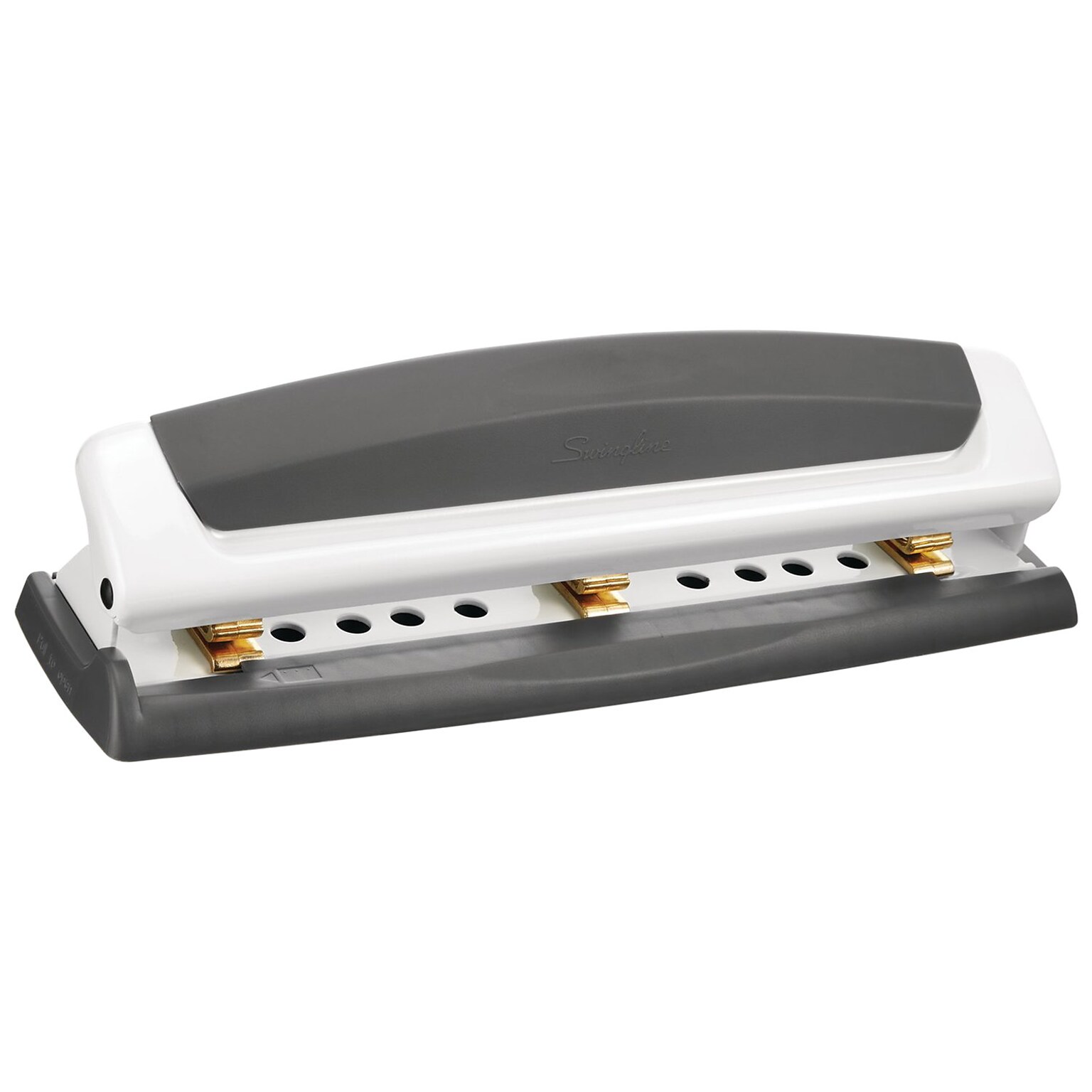 Swingline Precision Pro 2-3-Hole Desktop Punch, 10 Sheet Capacity, Gray/White (A7074019)