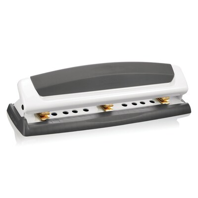 Swingline Precision Pro 2-3-Hole Desktop Punch, 10 Sheet Capacity, Gray/White (A7074019)