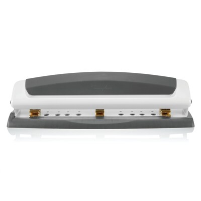 Swingline Precision Pro 2-3-Hole Desktop Punch, 10 Sheet Capacity, Gray/White (A7074019)