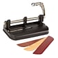 Swingline Woodgrain Accented Heavy Duty 2-7 Hole Punch, 40 Sheet Capacity, Black (A7074400)