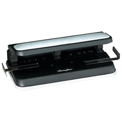 Swingline Easy Touch Heavy Duty 3 Hole Punch, 32 Sheet Capacity, Black/Gray (A7074300)