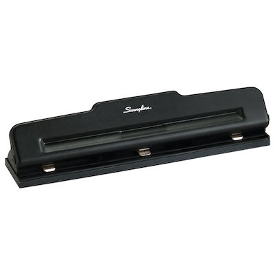 Swingline Light Duty Adjustable Hole Punch, 10 Sheet Capacity, Black (A7074015)