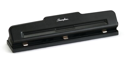 Swingline Light Duty Adjustable Hole Punch, 10 Sheet Capacity, Black (A7074015)