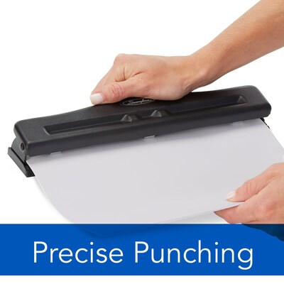 Swingline Commercial Adjustable Hole Punch, 11 Sheet Capacity, Black (A7074020)