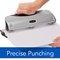 Swingline EasyView Desktop 3-Hole Punch, 12 Sheet Capacity, Silver/Black (A7074063)