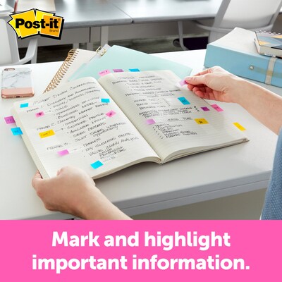 Post-it® Flags Value Pack, .94" Wide, Assorted Colors, 200 Flags/Pack plus Flag + Highlighter (680-RYBGVA)