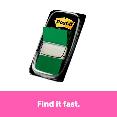 Post-it® Flags Value Pack, 1 Wide, Green, 600 Flags/Pack (680-GN12)