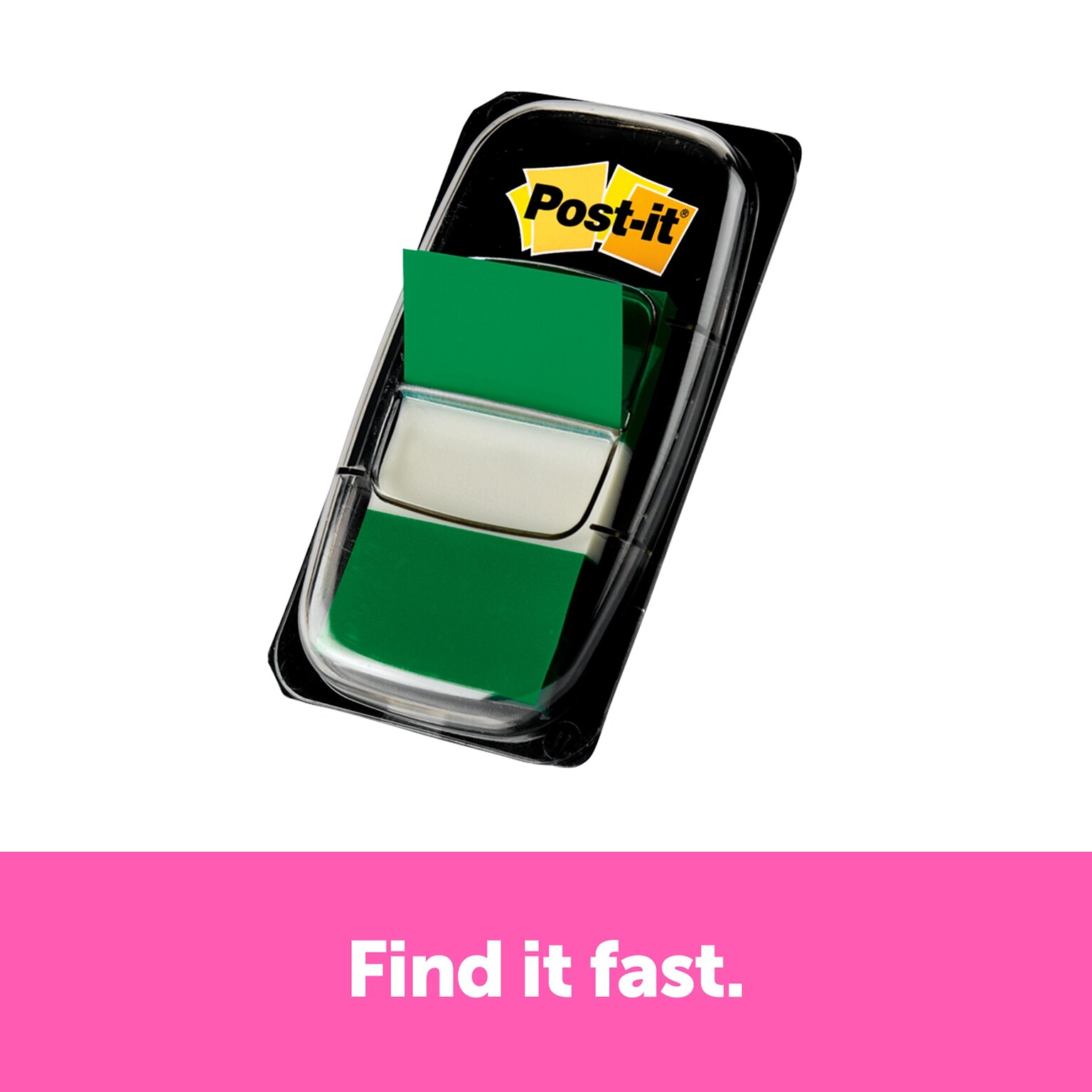 Post-it® Flags Value Pack, 1 Wide, Green, 600 Flags/Pack (680-GN12)