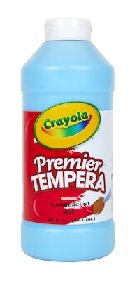 Crayola Premier Fluorescent Tempera Paint Fluorescent, Blue, 16oz (54-1116-092)
