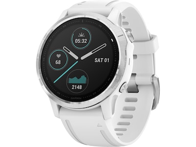 Garmin fenix 6S Multisport GPS Watch, White with White Band (010-02159-00)