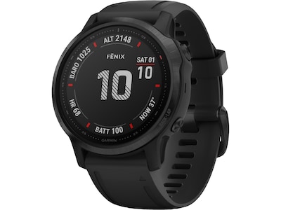 Garmin fenix 6S Pro Multisport GPS Watch, Black with Black Band (010-02159-13)