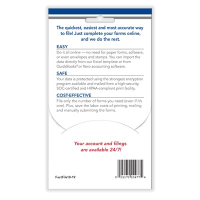 ComplyRight FAST FILE Card for 10 Users, E-File for PC and MAC (FASTFILE10)