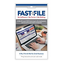 ComplyRight® FAST FILE Card for 25 Users, E-File for PC and MAC (FASTFILE25)