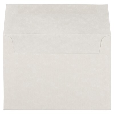 JAM Paper® A7 Parchment Invitation Envelopes, 5.25 x 7.25, White Recycled, 50/Pack (12672I)