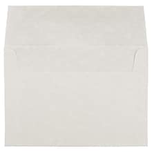 JAM Paper® A7 Parchment Invitation Envelopes, 5.25 x 7.25, White Recycled, Bulk 250/Box (12672H)