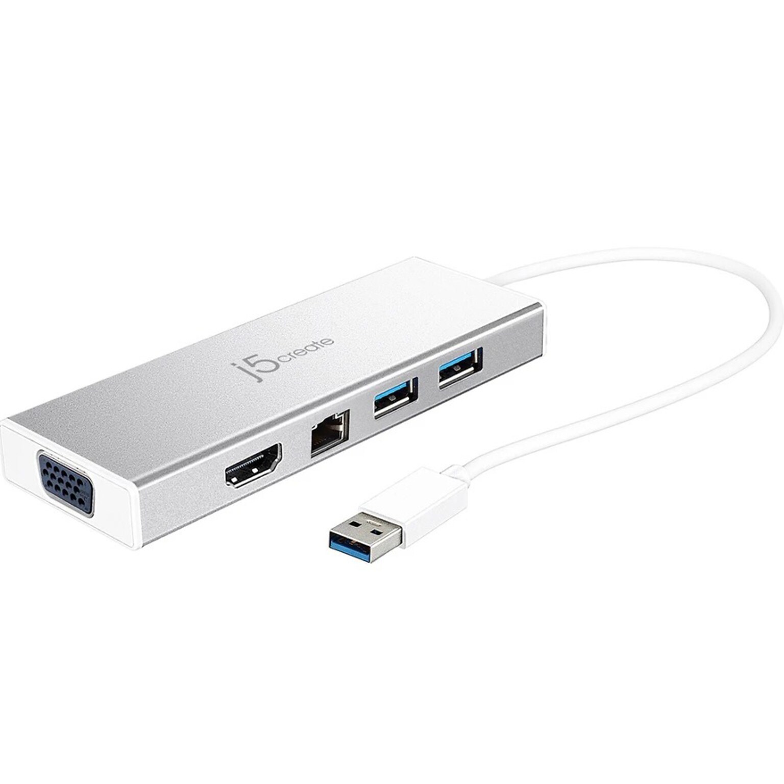 j5create Dual Monitor Docking Station for PC/Mac, Multicolored (JUD380)