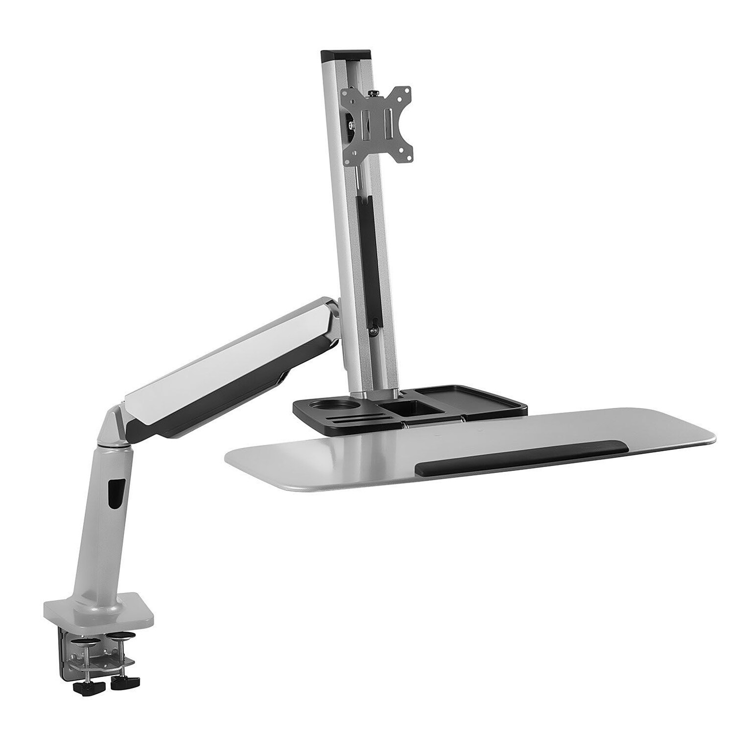 Mount-It! 26W Adjustable Standing Desk Mount, Silver (MI-7903)