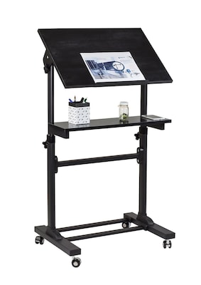 Mount-It! 24W Lectern Adjustable Steel Standing Podium, Black (MI-7941)