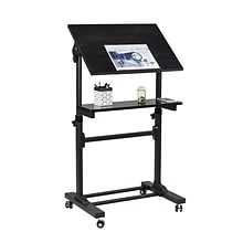 Mount-It! 24W Lectern Adjustable Steel Standing Podium, Black (MI-7941)