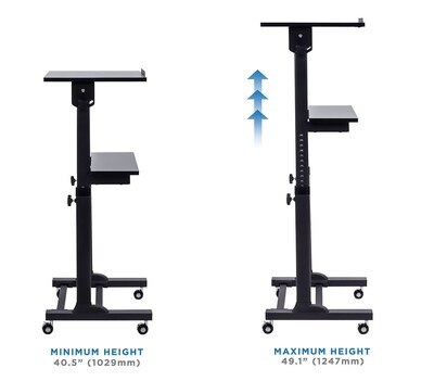 Mount-It! 24W Lectern Adjustable Steel Standing Podium, Black (MI-7941)