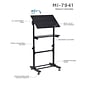 Mount-It! 24"W Lectern Adjustable Steel Standing Podium, Black (MI-7941)