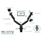 Mount-It! Height Adjustable Dual Monitor Desk Mount Arms for 13" to 32" Monitors, Black (MI-1772-BLACK)