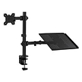 Mount-It! Laptop Desk Stand and Monitor Mount for 17 Laptops and 13-27 Monitors, Black (MI-4352LT