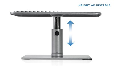 Mount-It! Height Adjustable Steel Laptop Stand for MacBook and Laptops, Gray (MI-7272)