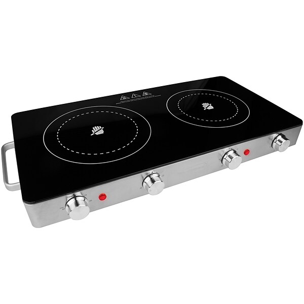 Brentwood Electric 1440W Double Hotplate Chromed