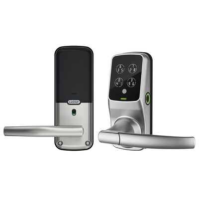 Lockly PGD 628F SN Secure Plus Commercial Smart Latch Door Lock with Fingerprint Access & Touchscreen Lockset, Satin Nickel