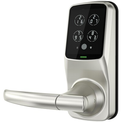 Lockly PGD 628F SN Secure Plus Commercial Smart Latch Door Lock with Fingerprint Access & Touchscreen Lockset, Satin Nickel
