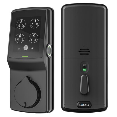 Lockly PGD 728F MB Secure Plus Commercial Smart Deadbolt Door Lock with Fingerprint Access & Touchscreen Lockset, Matte Black