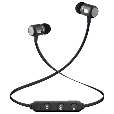 Naxa Wireless Bluetooth Isolation Earphones with Metal Magnet, Black (NE-966)