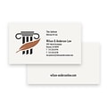 Custom 1-2 Color Business Cards, CLASSIC® Linen Solar White 80#, Flat Print, 2 Standard Inks, 2-Side