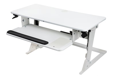 3M™ Precision Standing Desk 35W Manual Adjustable Desk Riser with Gel Wrist Rest and Precise™ Mouse